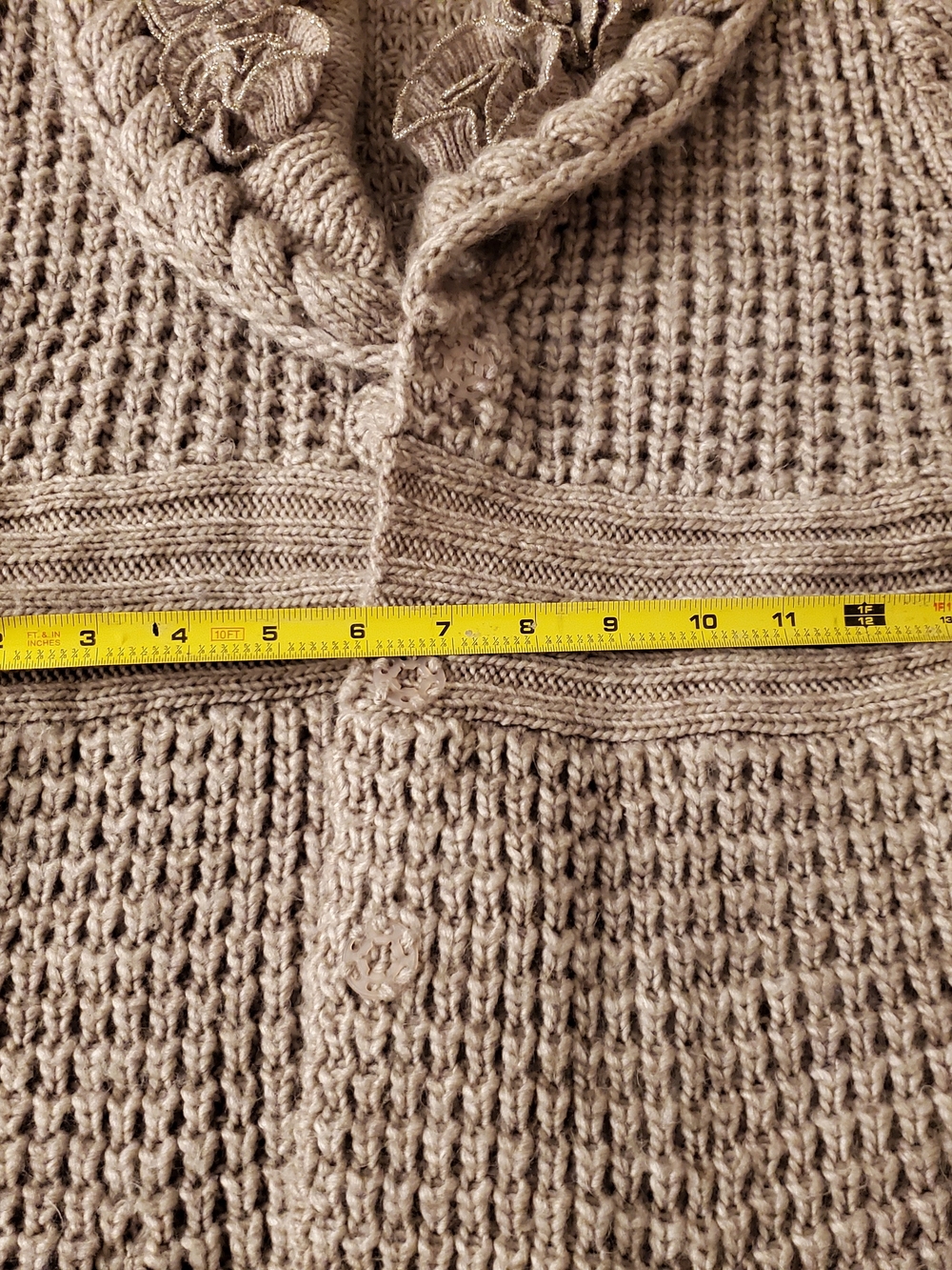 Dress Barn Taupe Knit Long Sleeve Cardigan Dress S - Picture 16 of 16